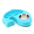 environmental plastic fish stainless steel dog bowl